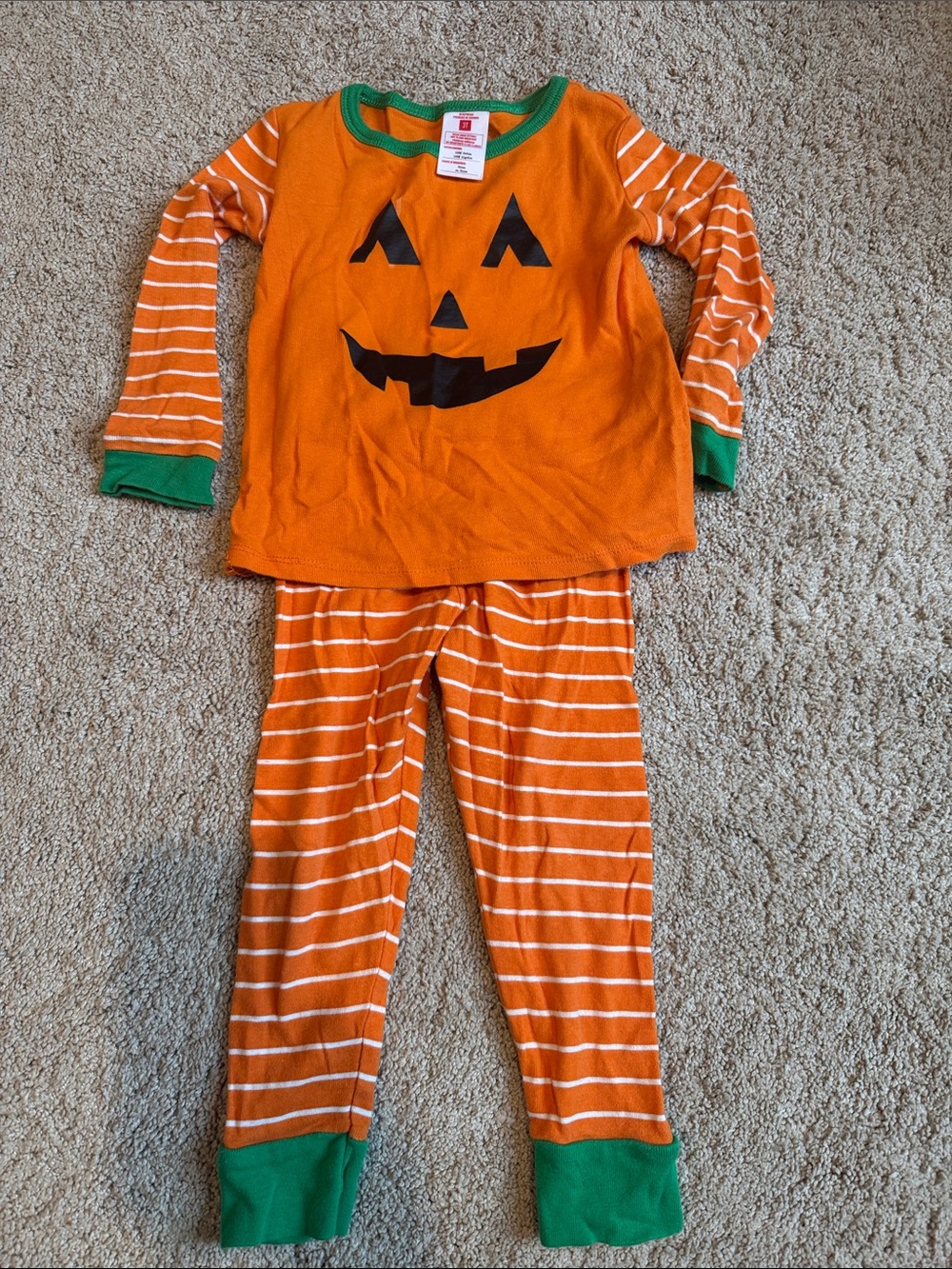 Target Orange and Green Jack-O'-Lantern Pajama Costume Set